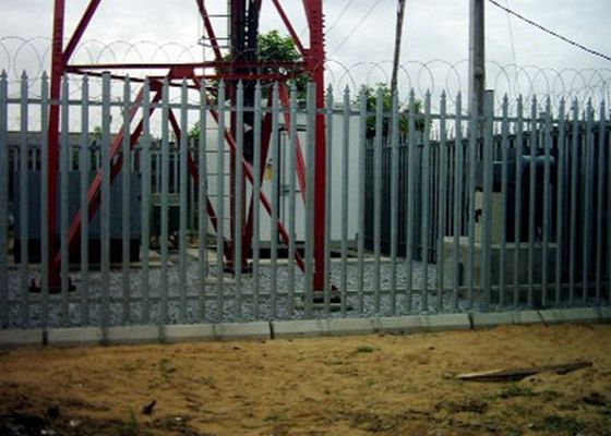 Wide Vision Steel Palisade Fencing Gates D / W Type Industrial Palisade Fencing