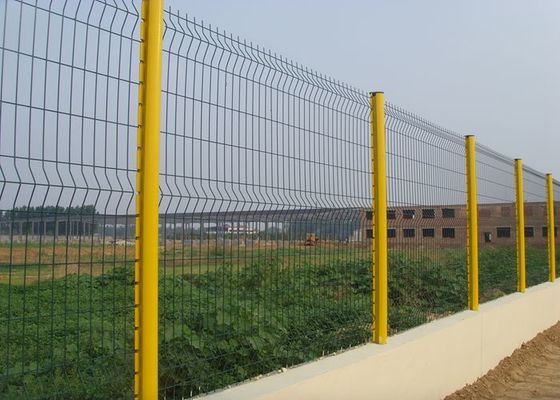 Galvanized Welded Mesh Fencing / PVC Coated Double Wire Mesh Fence